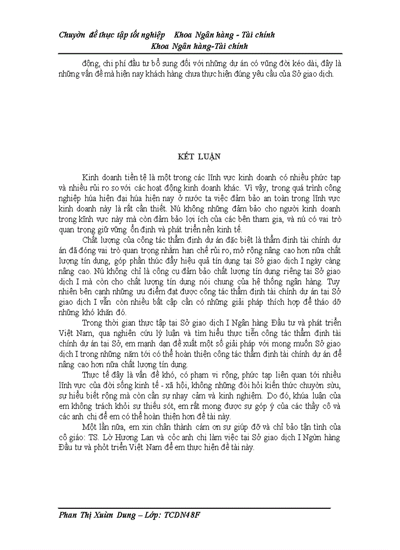 image for page Nâng cao chất lượng công tác thẩm định tài chính dự án đầu tư tại Sở giao dịch I Ngân hàng Đầu tư và phát triển Việt Nam