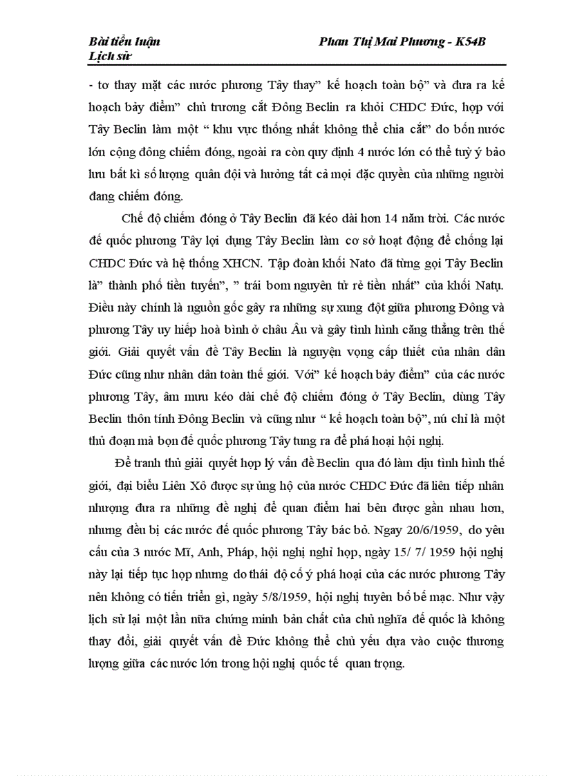 image for page Những diễn biến chủ yếu của cuộc chiến tranh lạnh giữa hai cực Xô- Mĩ và khối Đông- Tây qua việc giải quyết vấn đề Đức sau năm 1945