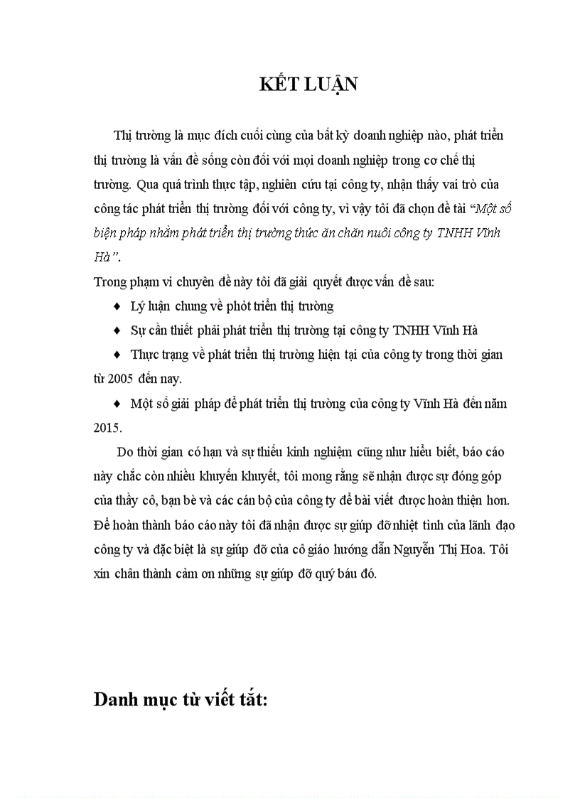 image for page Một số biện pháp nhằm phát triển thị trường tiêu thụ thức ăn chăn nuôi tại công ty TNHH Vĩnh Hà