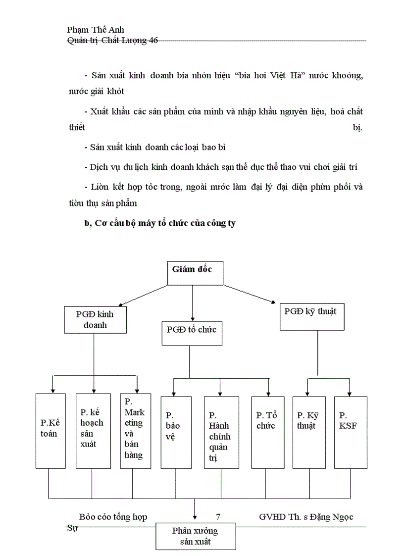 image for page Hoạt động nâng cao chất lượng quy trình sản xuất bia hơi của công ty việt hà