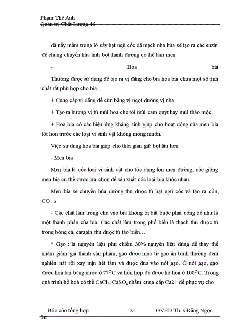 image for page Hoạt động nâng cao chất lượng quy trình sản xuất bia hơi của công ty việt hà