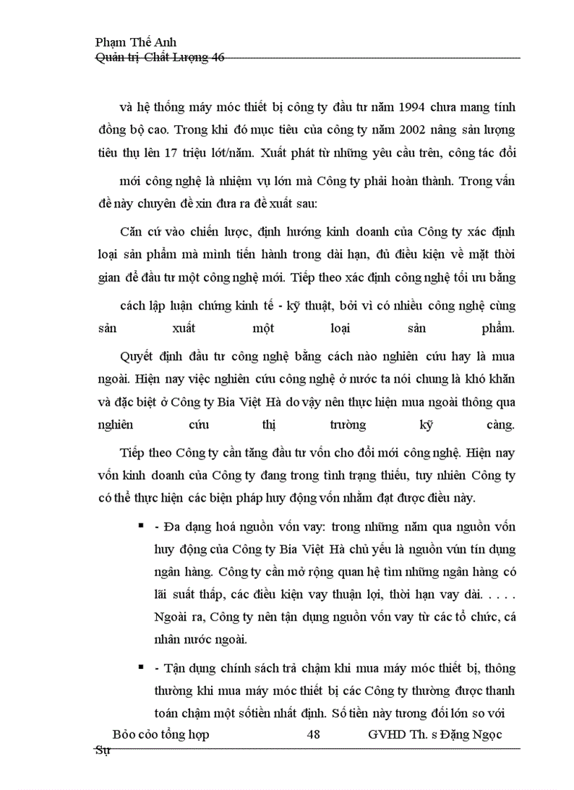 image for page Hoạt động nâng cao chất lượng quy trình sản xuất bia hơi của công ty việt hà