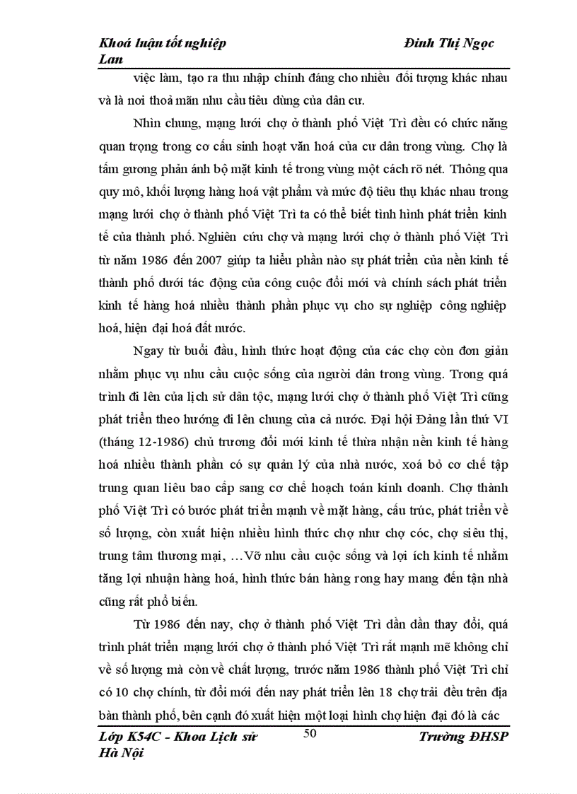 image for page Bước đầu tìm hiểu chợ ở thành phố Việt Trì từ 1986- 2007