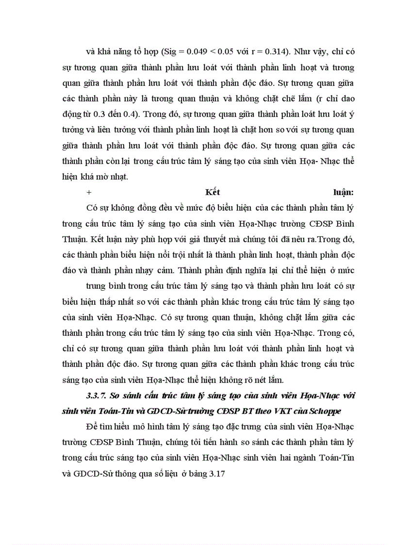 image for page Mức độ sáng tạo của sinh viên Họa-Nhạc trường Cao đẳng Sư phạm Bình Thuận