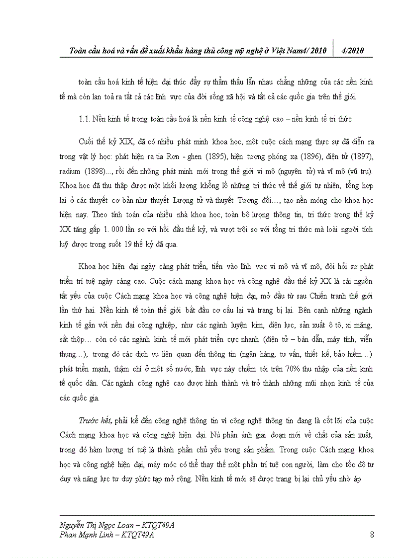 image for page Toàn cầu hoá và vấn đề xuất khẩu hàng thủ ng mỹ nghệ ở Việt Nam