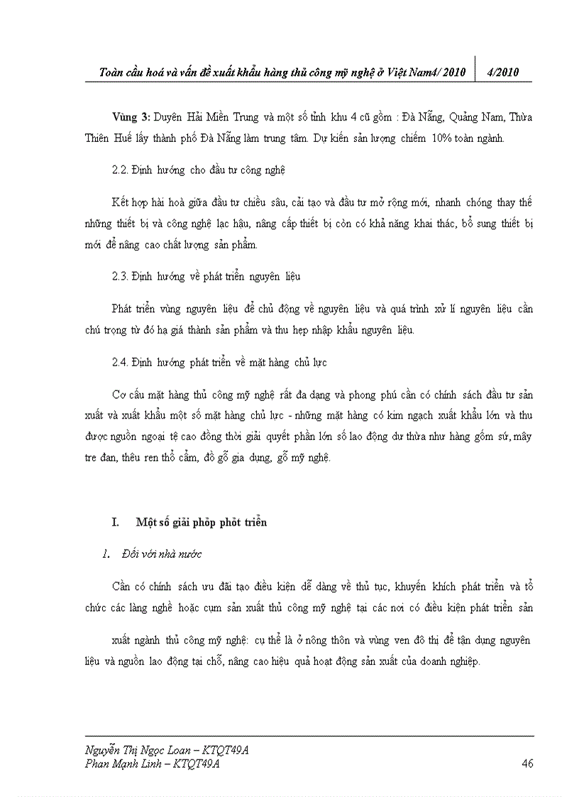 image for page Toàn cầu hoá và vấn đề xuất khẩu hàng thủ ng mỹ nghệ ở Việt Nam