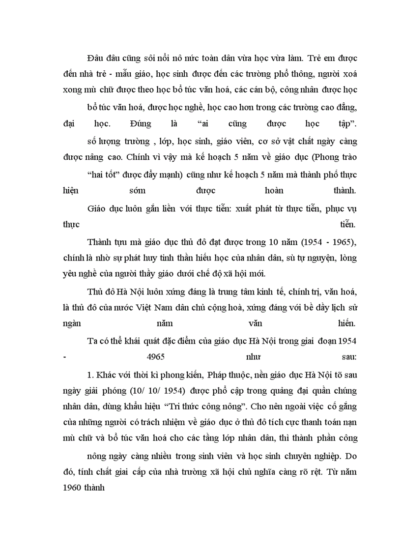 image for page Giáo dục - Đào tạo ở thủ đô Hà Nội (1954 -1965)