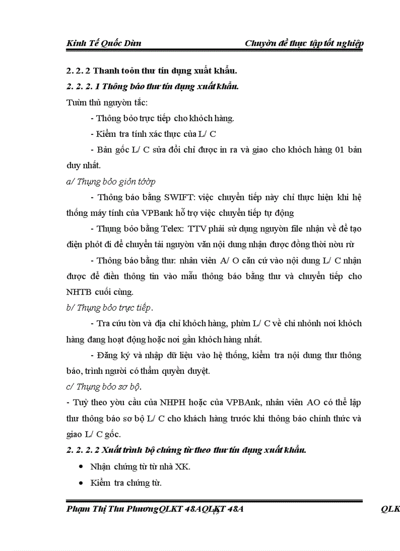 image for page Giải pháp đa dạng hoá các loại L/C trong thanh toán TDCT tại VPBank.