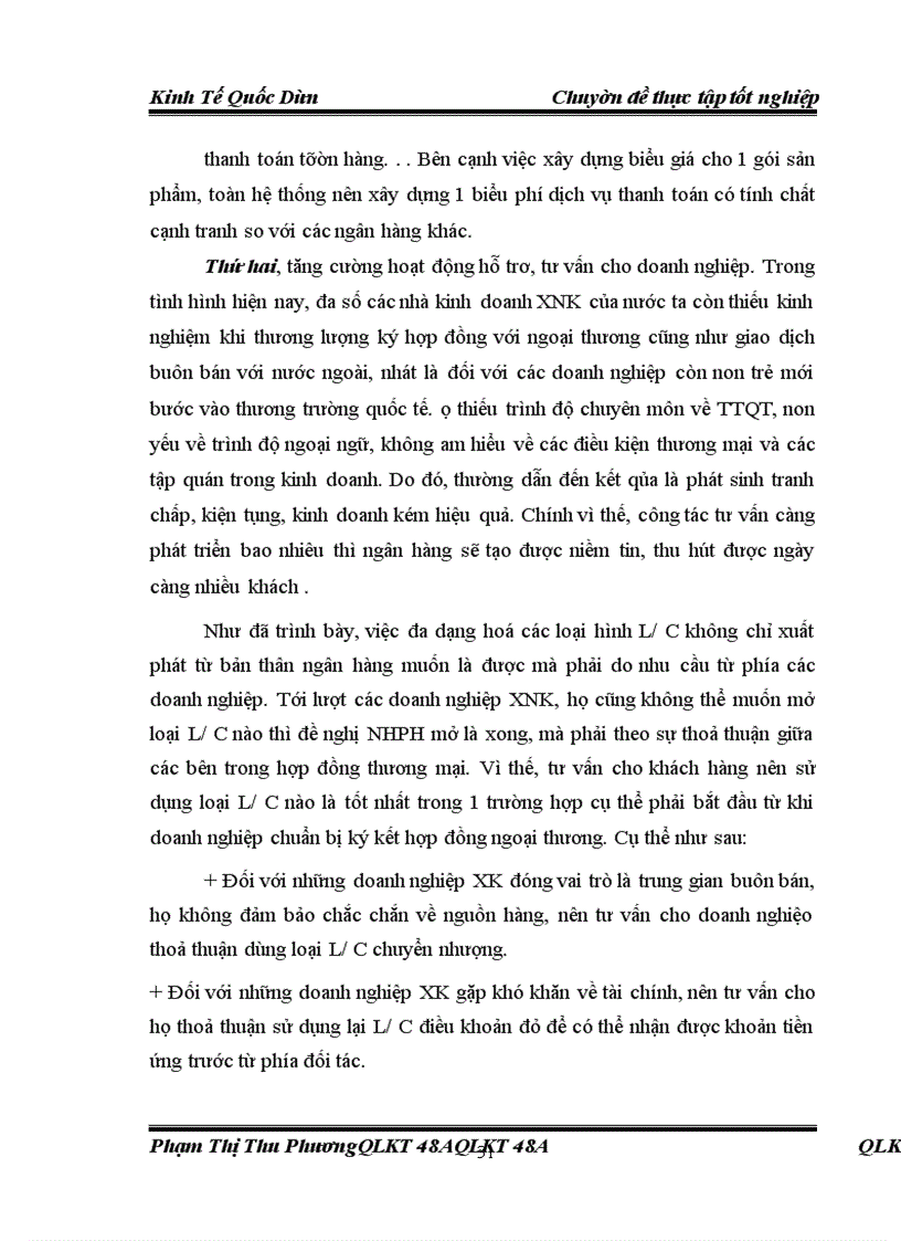 image for page Giải pháp đa dạng hoá các loại L/C trong thanh toán TDCT tại VPBank.