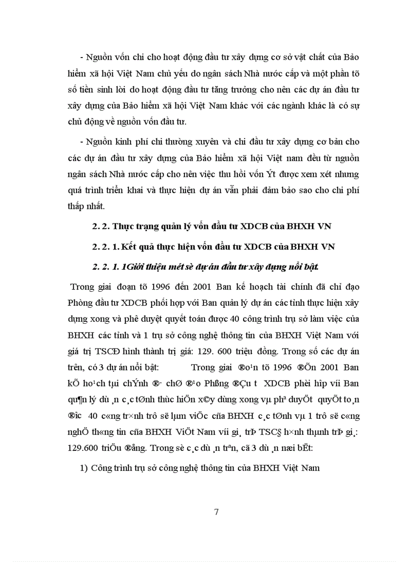 image for page Thực trạng quản lý vốn đầu tư xây dựng cơ bản của bảo hiểm xã hội việt nam
