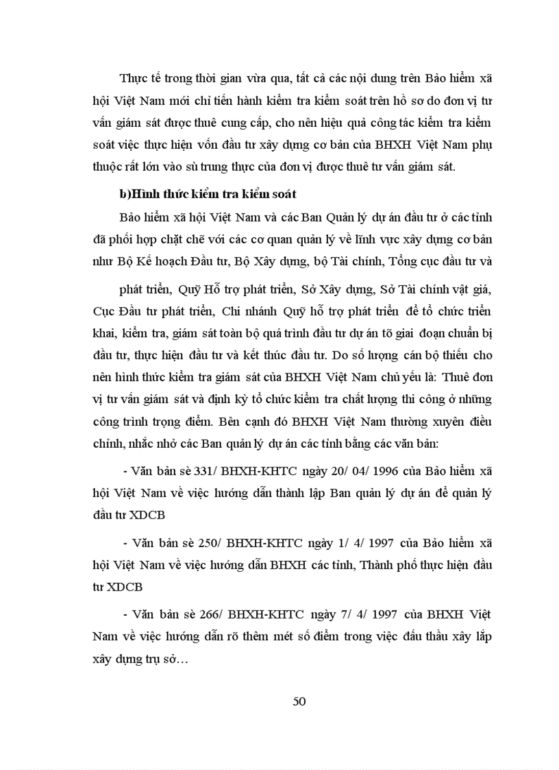 image for page Thực trạng quản lý vốn đầu tư xây dựng cơ bản của bảo hiểm xã hội việt nam