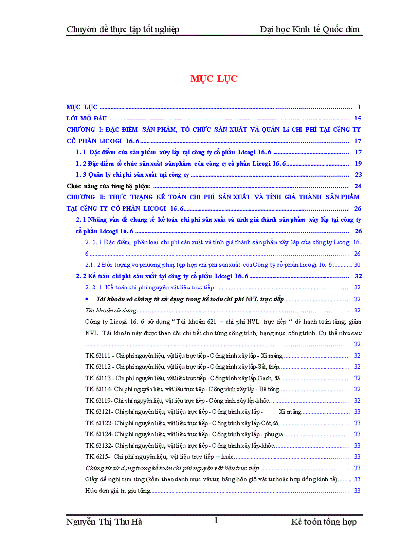 image for page Kế toán chi phí sản xuất và tính giá thành sản phẩm tại Công ty cổ phần LICOGI 16.6