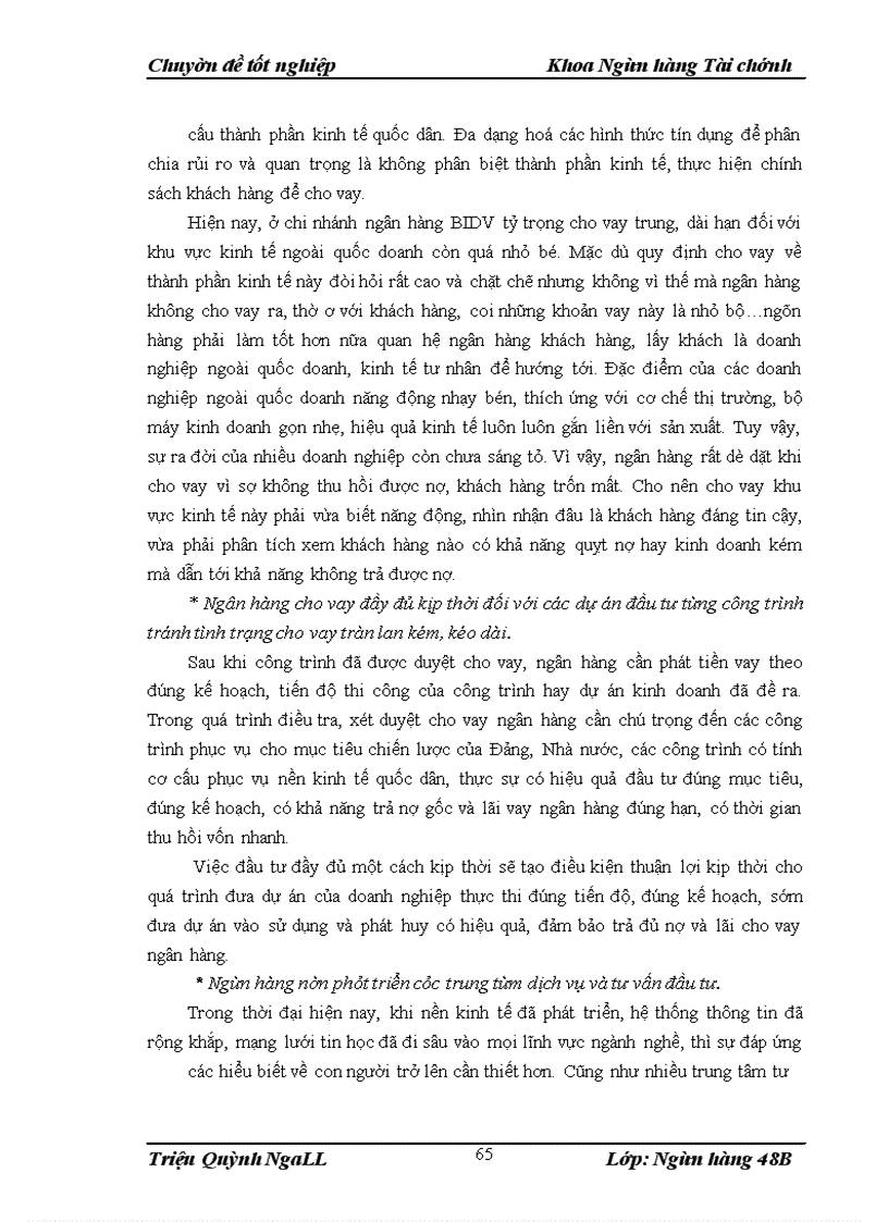 image for page Giải pháp nâng cao chất lượng tín dụng trung- dài hạn tại chi nhánh Ngân hàng Đầu tư và Phát triển Tỉnh Lạng Sơn