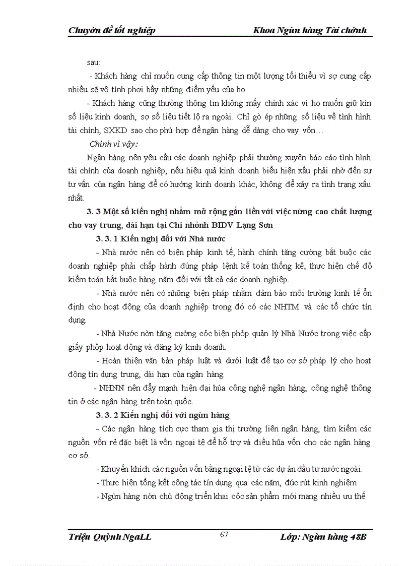 image for page Giải pháp nâng cao chất lượng tín dụng trung- dài hạn tại chi nhánh Ngân hàng Đầu tư và Phát triển Tỉnh Lạng Sơn