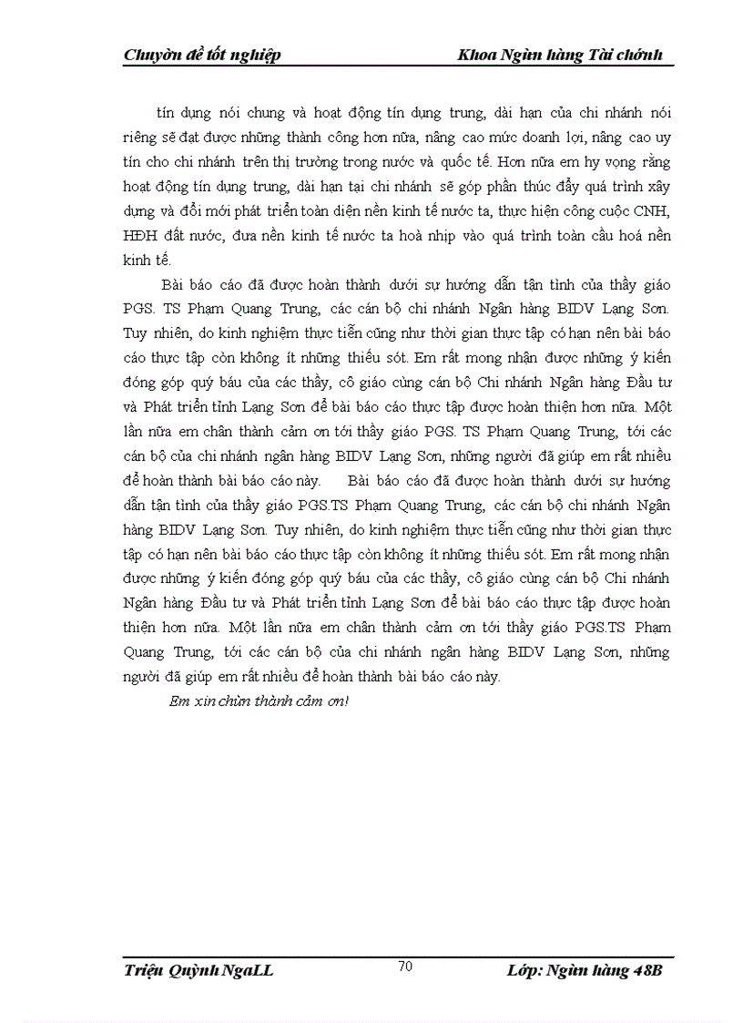 image for page Giải pháp nâng cao chất lượng tín dụng trung- dài hạn tại chi nhánh Ngân hàng Đầu tư và Phát triển Tỉnh Lạng Sơn