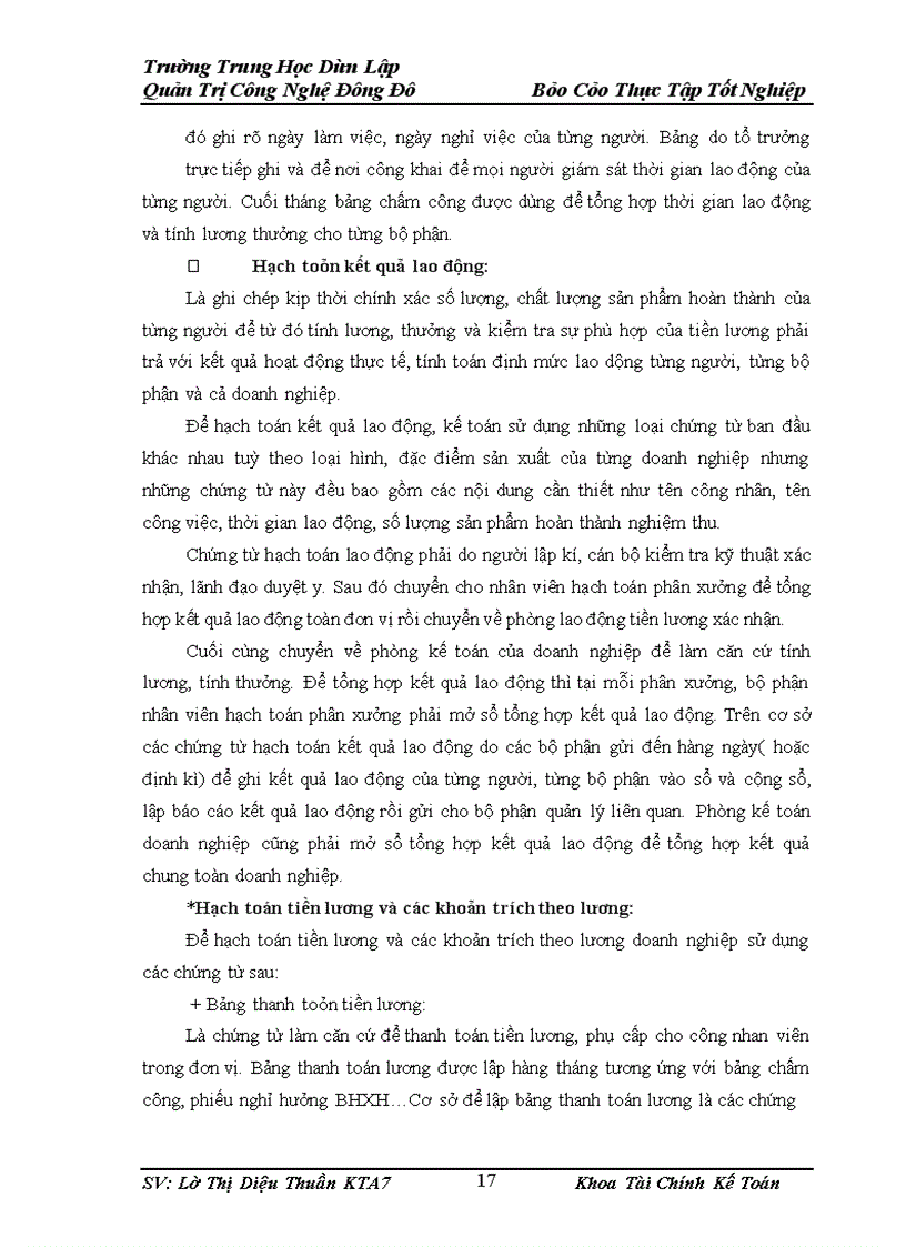 image for page Kế tóan tiền lương và các khoản trích theo lương tại Công ty trách nhiệm hữu hạn Quốc tế B&B làm báo cáo thực tập tốt nghiệp.