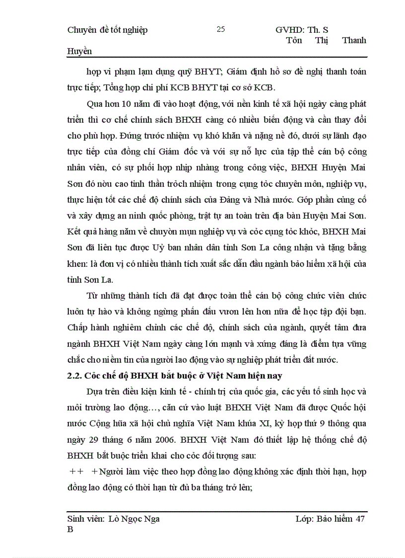 image for page Tình hình quản lý chi trả các chế độ BHXH bắt buộc tại BHXH huyện Mai Sơn tỉnh Sơn La, giai đoạn 2006 – 2008