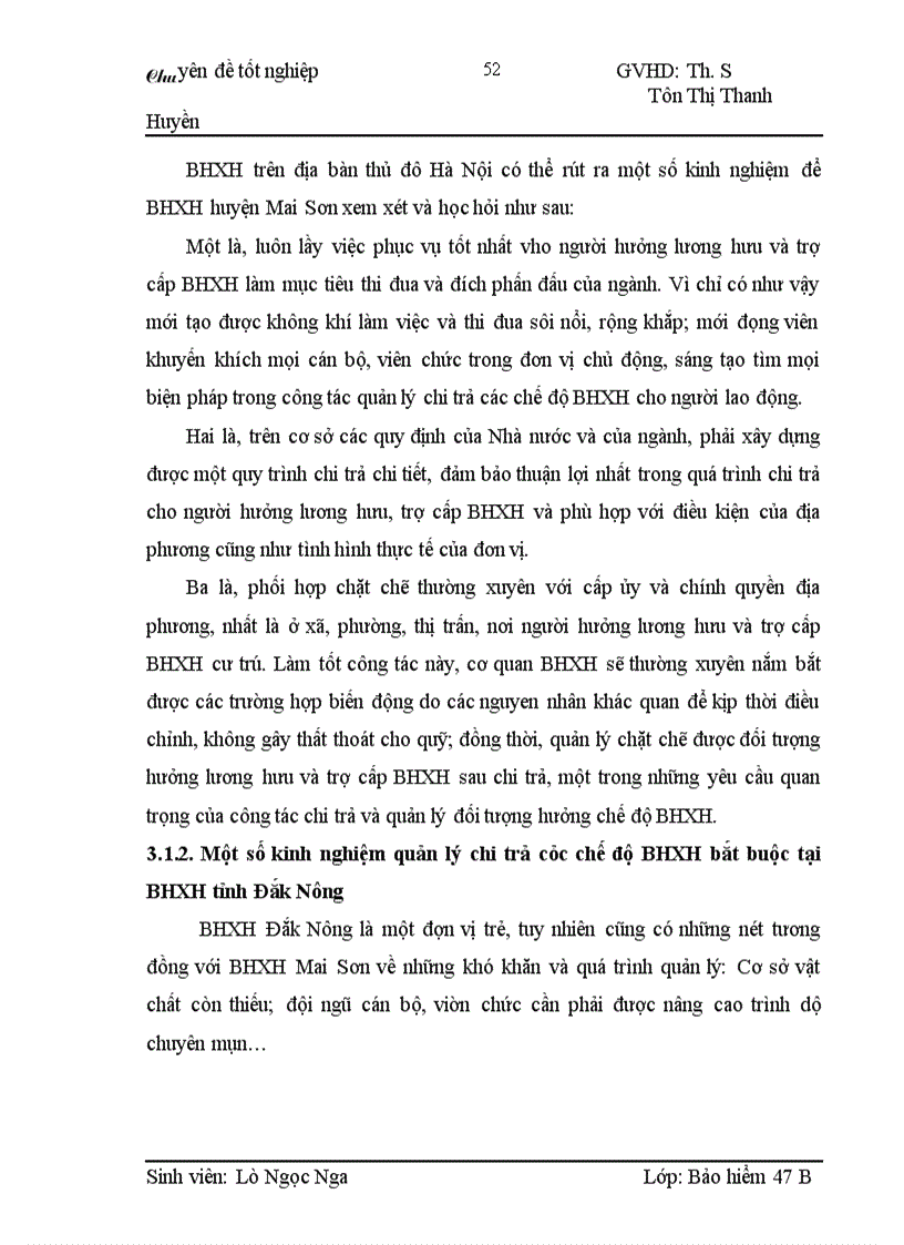 image for page Tình hình quản lý chi trả các chế độ BHXH bắt buộc tại BHXH huyện Mai Sơn tỉnh Sơn La, giai đoạn 2006 – 2008