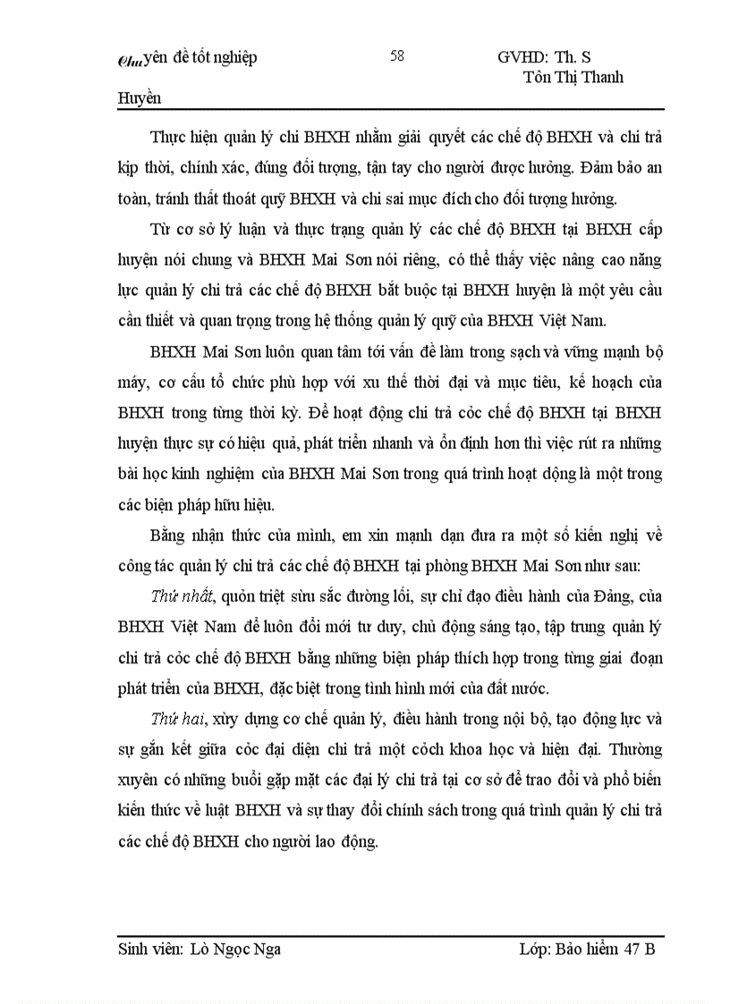 image for page Tình hình quản lý chi trả các chế độ BHXH bắt buộc tại BHXH huyện Mai Sơn tỉnh Sơn La, giai đoạn 2006 – 2008