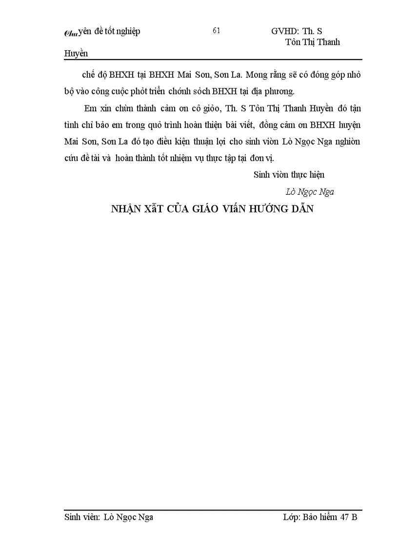 image for page Tình hình quản lý chi trả các chế độ BHXH bắt buộc tại BHXH huyện Mai Sơn tỉnh Sơn La, giai đoạn 2006 – 2008