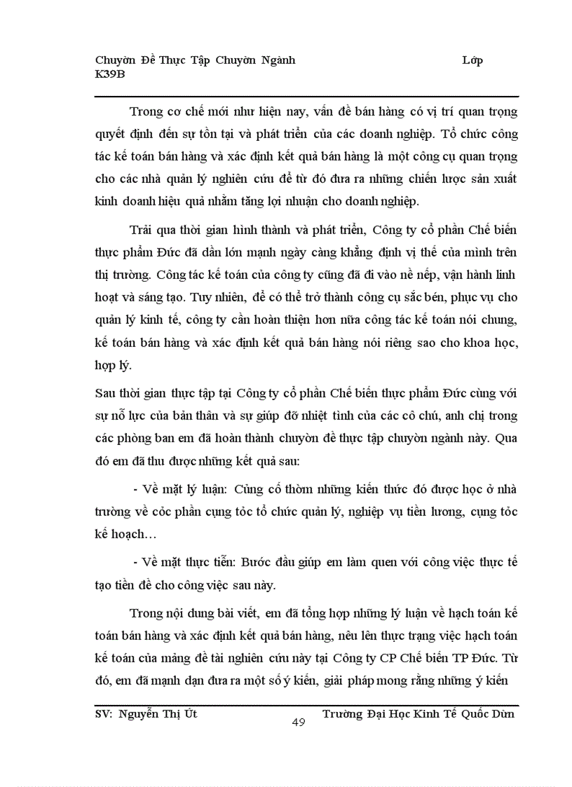 image for page Hoàn thiện công tác kế toán bán hàng tại Công ty cổ phần Chế biến thực phẩm Đức