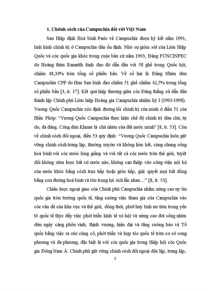 image for page Quá trình thực hiện đường lối phát triển quan hệ hữu nghị truyền thống Campuchia - Việt Nam từ năm 1998 đến 2010