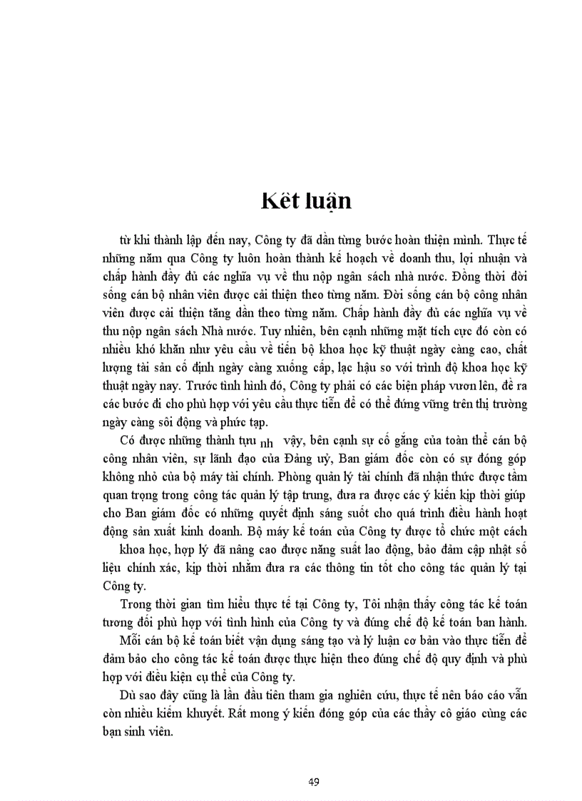 image for page Mô hình tổ chức hạch toán kế toán của Công ty. Kế toán các nghiệp vụ cơ bản