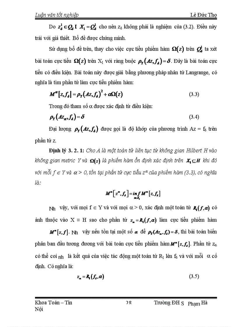 image for page Phương Pháp Hiệu Chỉnh Giải Bài Toán Đặt Không Chỉnh
