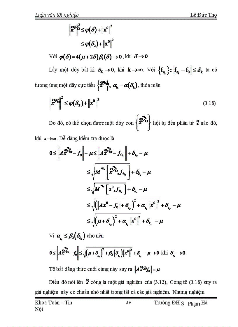 image for page Phương Pháp Hiệu Chỉnh Giải Bài Toán Đặt Không Chỉnh