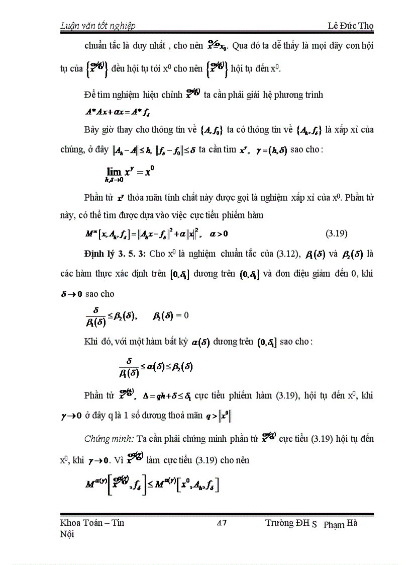 image for page Phương Pháp Hiệu Chỉnh Giải Bài Toán Đặt Không Chỉnh