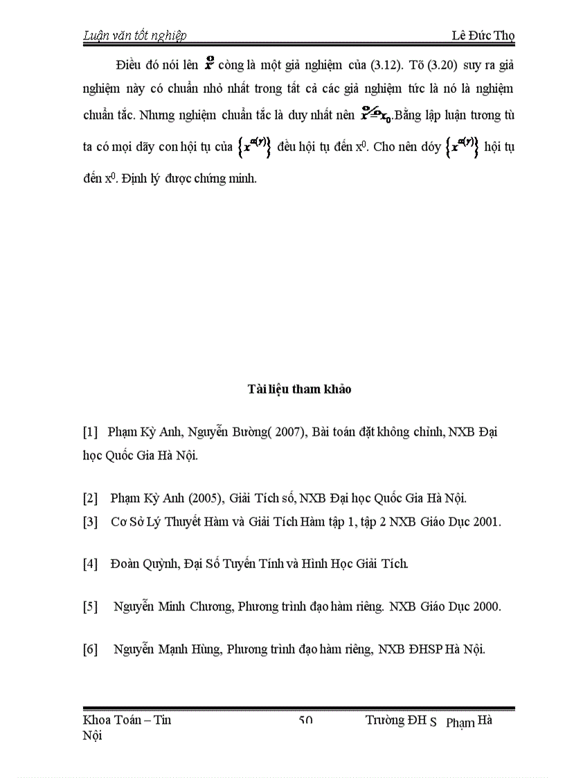 image for page Phương Pháp Hiệu Chỉnh Giải Bài Toán Đặt Không Chỉnh