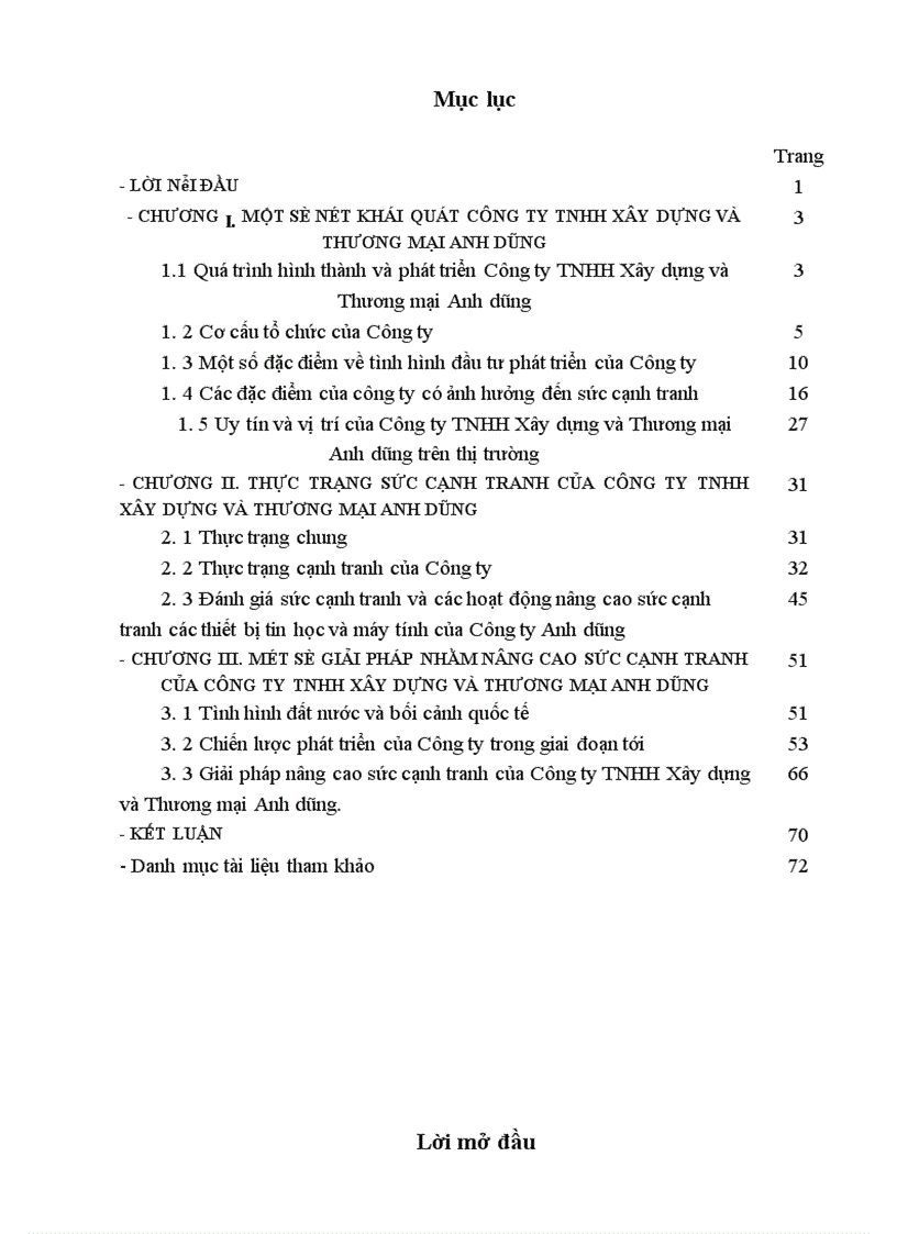 image for page Một số giải pháp nhằm nâng cao sức cạnh tranh của Công ty TNHH Thương mại và Xây dựng Anh Dũng