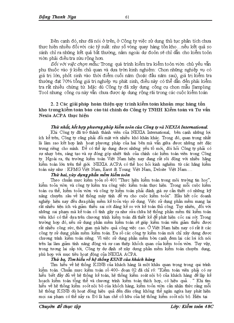 image for page Hoàn thiện quy trình kiểm toán khoản mục hàng tồn kho trong kiểm toán báo cáo tài chính do Công ty TNHH Kiểm toán và Tư vấn Nexia ACPA thực hiện