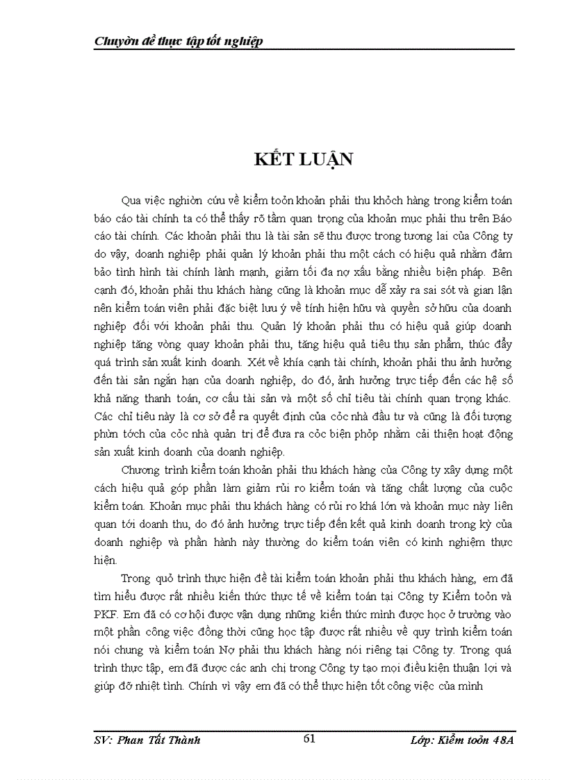 image for page Hoàn thiện quy trình kiểm toán khoản phải thu trong kiểm toán báo cáo tài chính do công ty kiểm toán PKF thực hiện