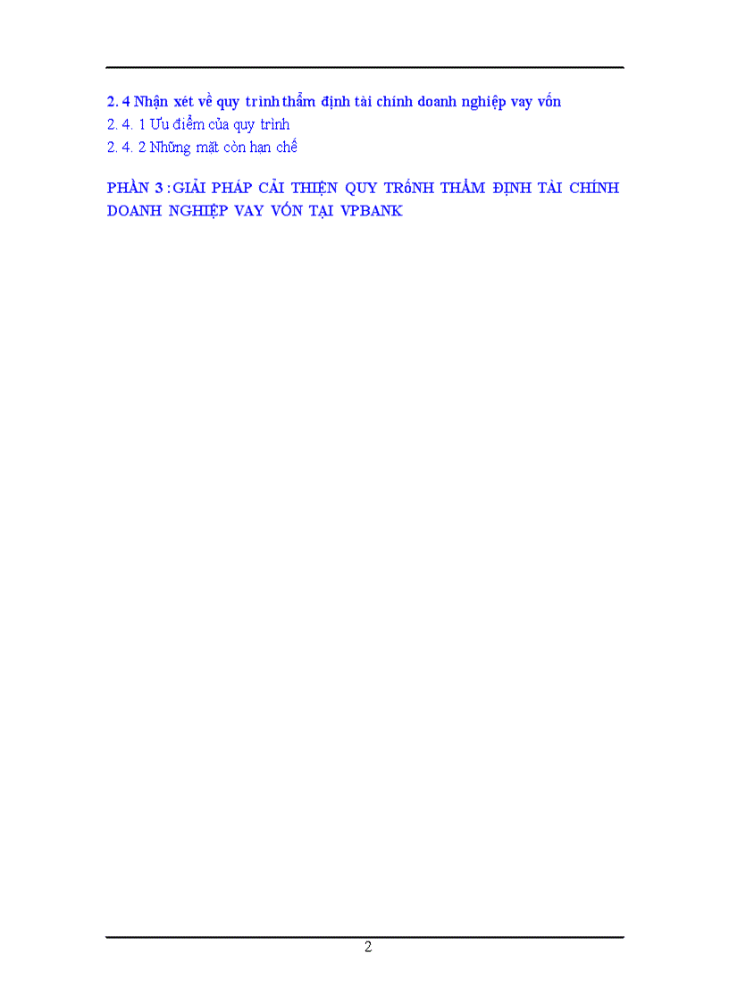 image for page Thực trạng thẩm định tài chính doanh nghiệp vay vốn tại VPBANK