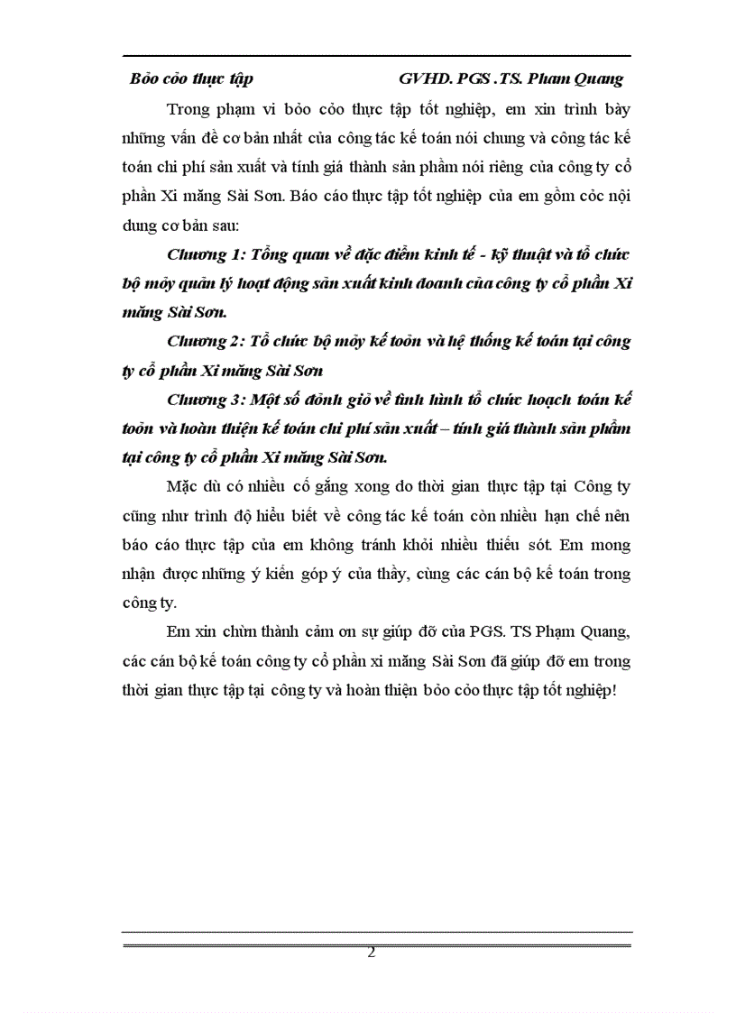 image for page Hoàn thiện kế toán chi phí sản xuất và tính giá thành sản phẩm tại Công ty Cổ phần xi măng Sài Sơn