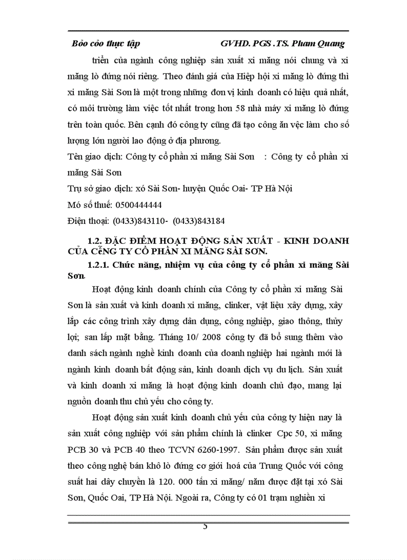 image for page Hoàn thiện kế toán chi phí sản xuất và tính giá thành sản phẩm tại Công ty Cổ phần xi măng Sài Sơn