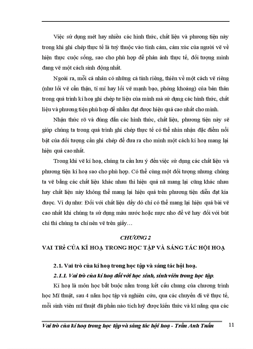 image for page Vai trò của kí hoạ trong học tập và sáng tác hội hoạ