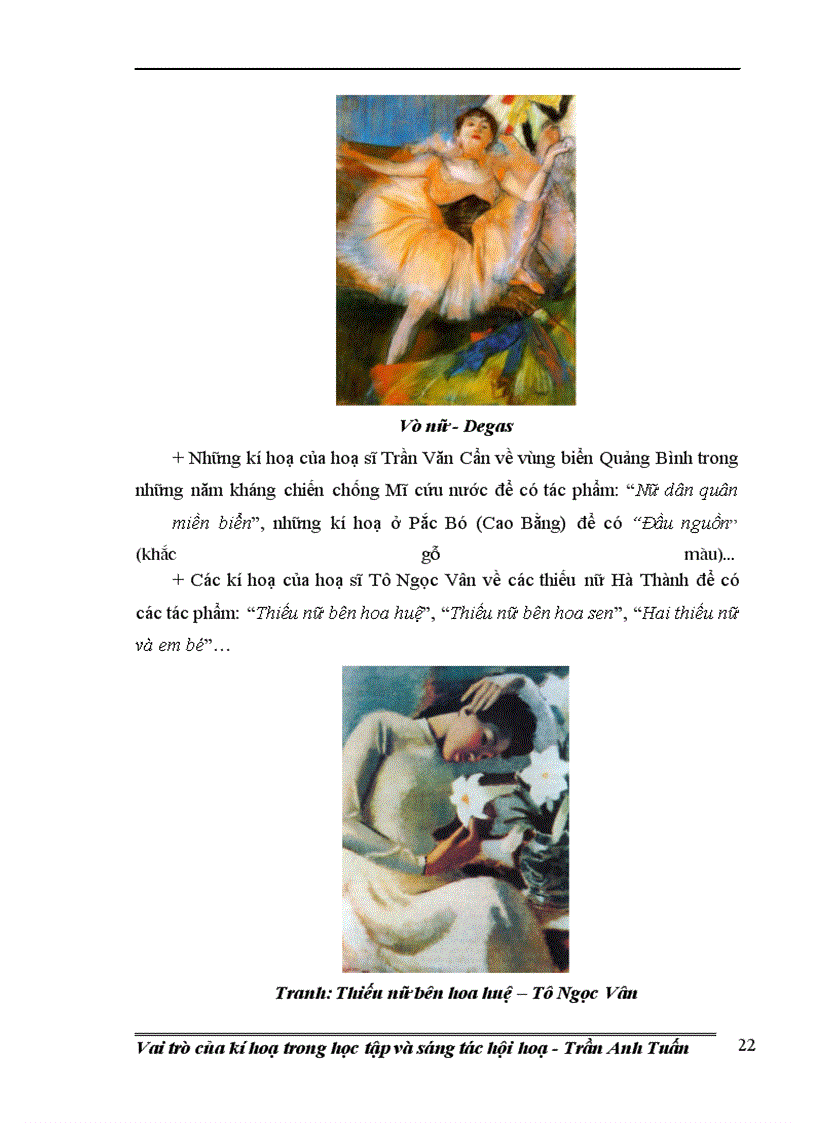 image for page Vai trò của kí hoạ trong học tập và sáng tác hội hoạ