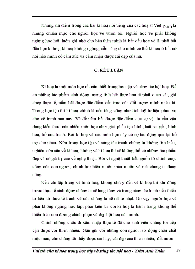 image for page Vai trò của kí hoạ trong học tập và sáng tác hội hoạ