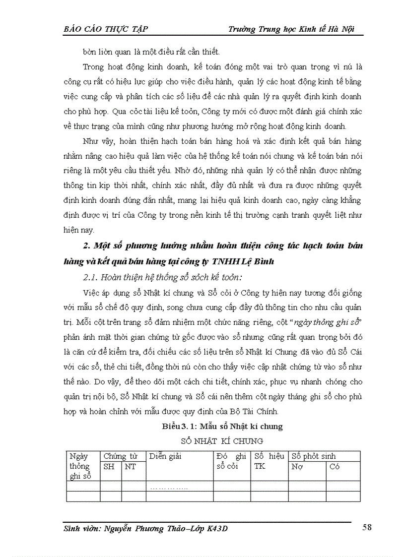 image for page Kế toán bán hàng và xác định kết quả bán hàng ở Công ty TNHH Lệ Bình