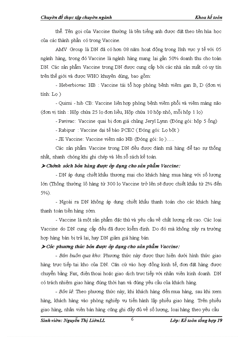 image for page Hoàn thiện kế toán bán hàng của công ty cổ phần y tế AMV Group