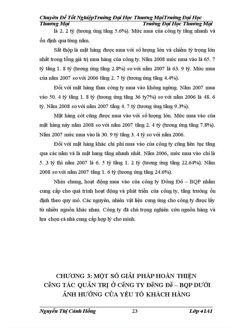 image for page Nghiên cứu ảnh hưởng của yếu tố khách hàng và nhà cung cấp nhằm hoàn thiện công tác quản trị tại công ty Đông Đô – BQP