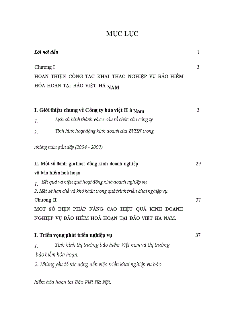 image for page Hoàn thiện công tác khai thác nghiệp vụ Bảo Hiểm hoả hoạn Công ty Bảo Việt Hà Nam