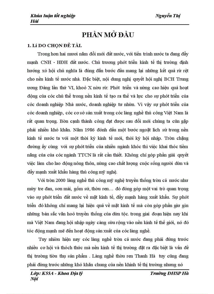 image for page Hiện trạng sản xuất và vấn đề thị trường tiêu thụ của làng nghề thêu ren Thanh Hà