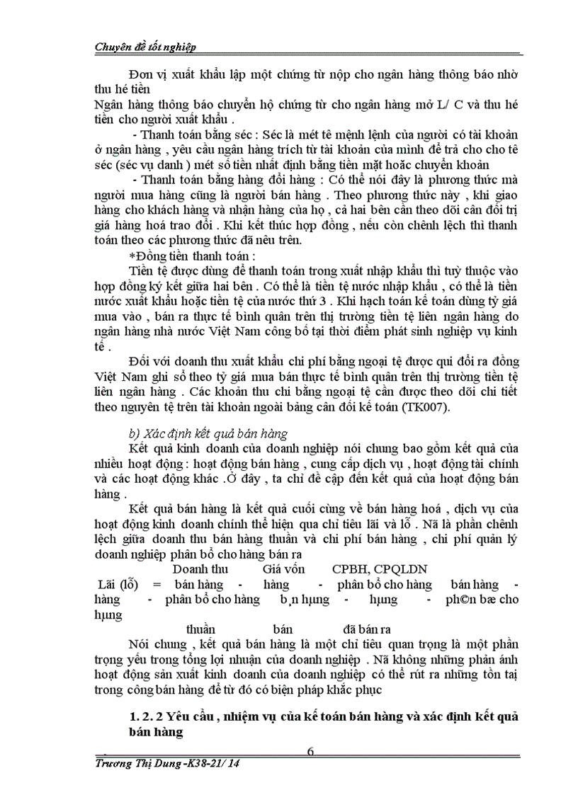 image for page Kế toán bán hàng và xác điịnh kết quả bán hàng ở công ty XNK và hợp tác đầu tư