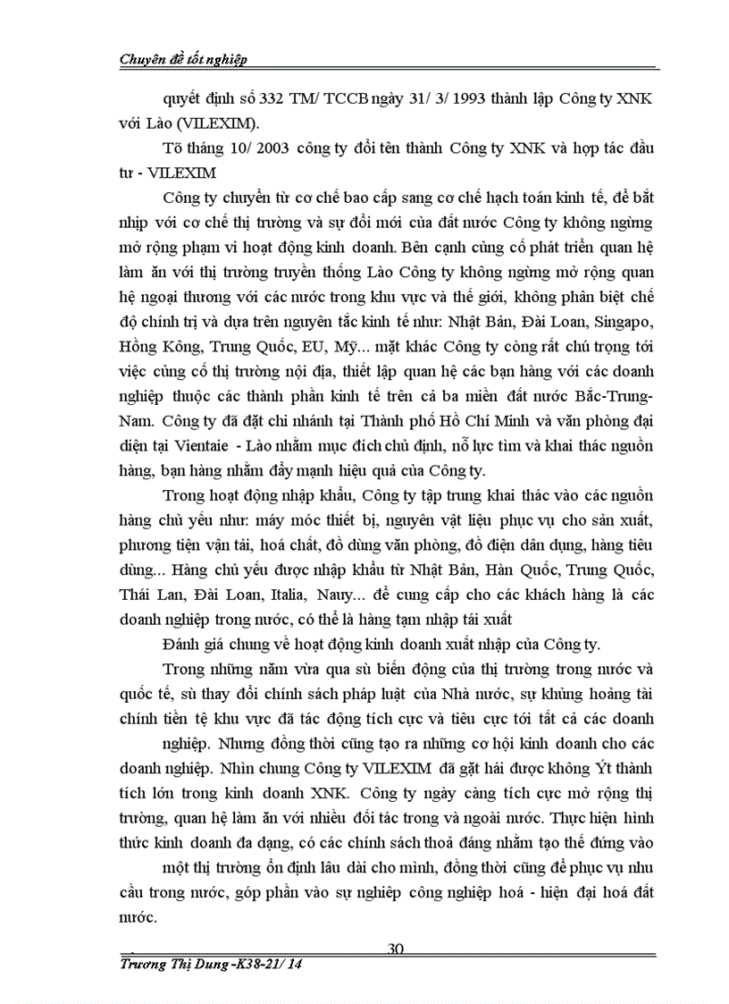 image for page Kế toán bán hàng và xác điịnh kết quả bán hàng ở công ty XNK và hợp tác đầu tư