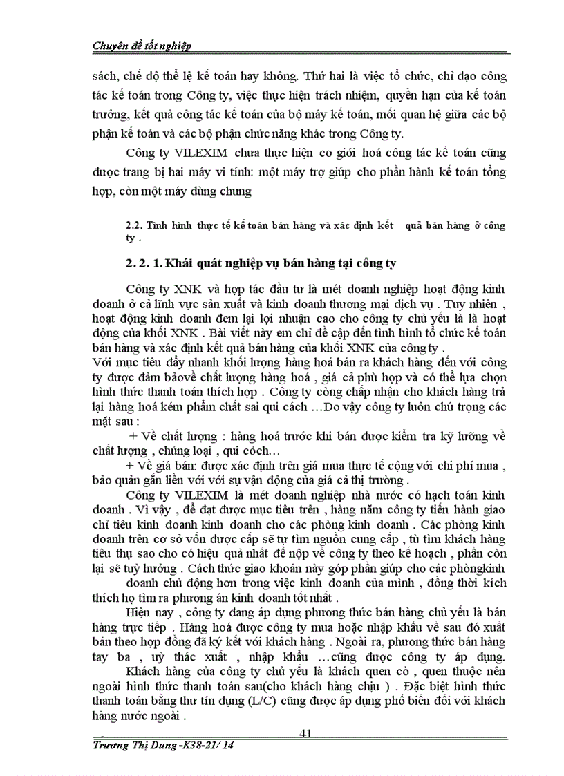 image for page Kế toán bán hàng và xác điịnh kết quả bán hàng ở công ty XNK và hợp tác đầu tư