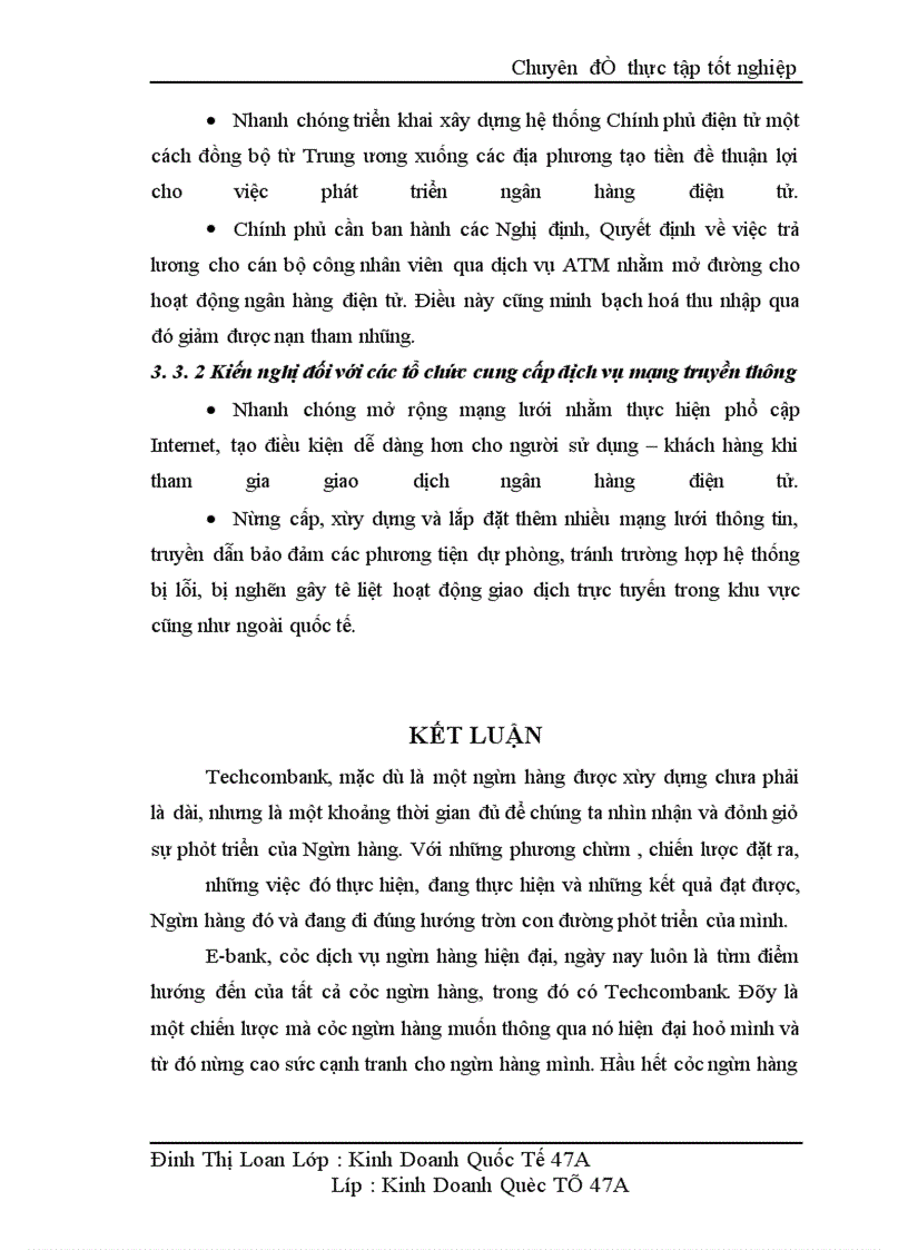 image for page Nâng cao sức cạnh tranh các dịch vụ e-bank tại ngân hàng TMCP kỹ thương Việt Nam (Techcombank)
