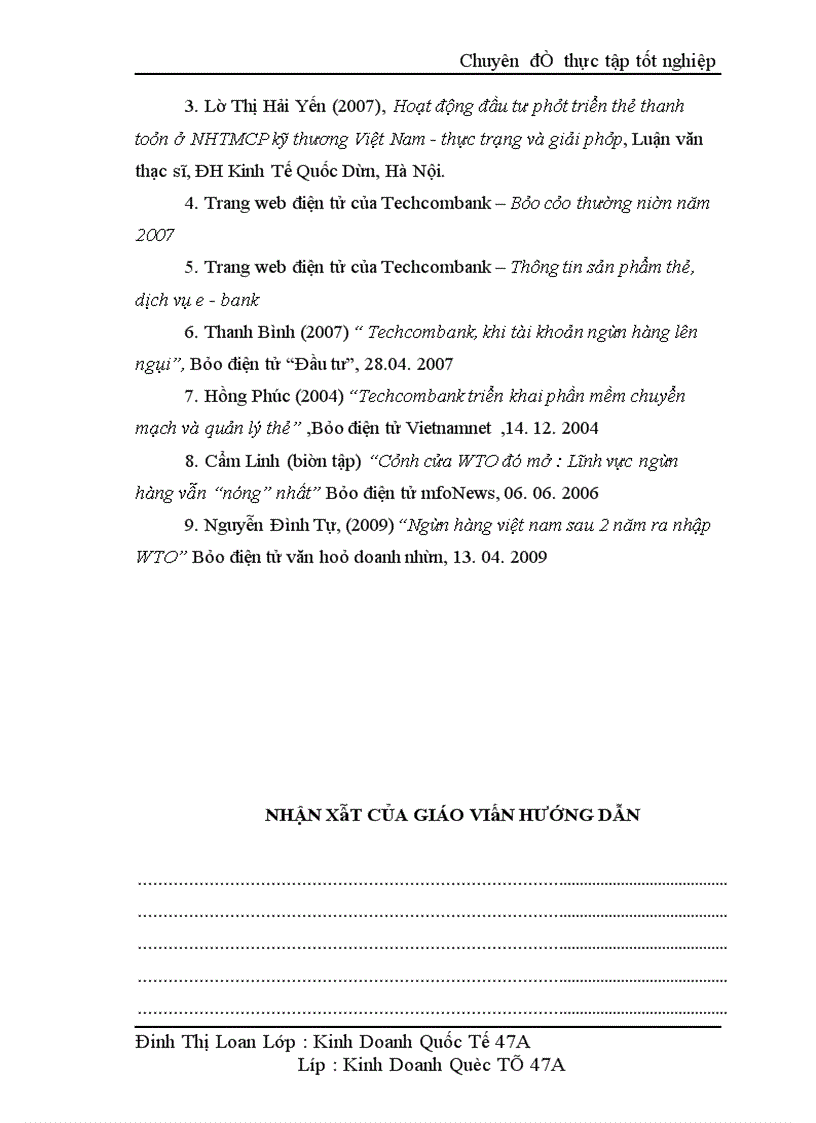 image for page Nâng cao sức cạnh tranh các dịch vụ e-bank tại ngân hàng TMCP kỹ thương Việt Nam (Techcombank)